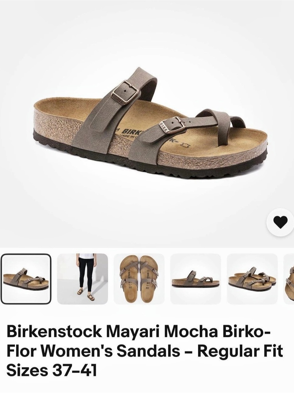 Birkenstock Mayari Mocha Birko-Flor Sandals